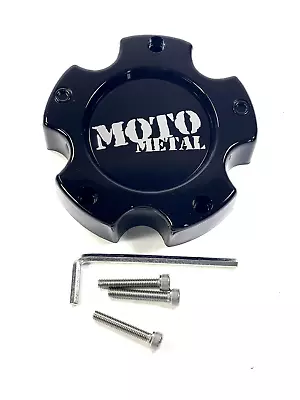 MO909B5127B Gloss Black Moto Metal 5 Lug 127 Wheel Rim Center Cap New + BOLTS • $31