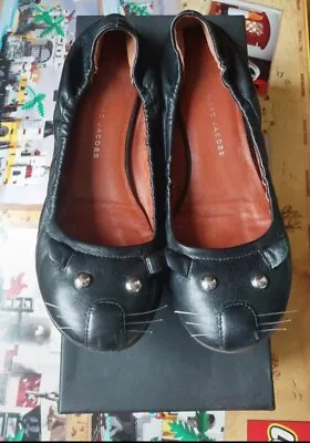 Marc Jacobs Black Leather Mouse Ballet Flats Size UK 3 / 3.5 EU 36 Shoes  • £39.99