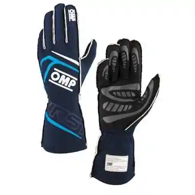 OMP Racing Race & Kart Gloves FIRST (FIA) Navy - Size XL • $112.56