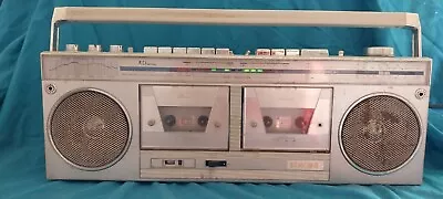 Sencor Stereo Radio Double Cassette Recorder Vintage 1980s Boombox GhettoBlaster • $40