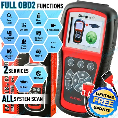 Autel Diaglink PK MD802 ABS SRS EPB OBD2 Diagnostic Scanner Oil Reset Clear Tool • $99