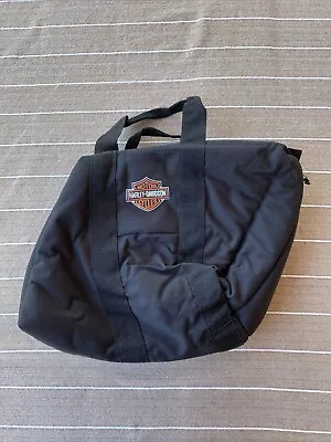 Harley Davidson Saddle Bag Insulated Zipper Cooler Black W/ Carry Straps • $45