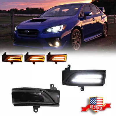Smoked Switchback Sequential Flash LED Side Mirror Turn Signal Lights For Subaru • $39.99