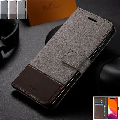 $80 • Buy For Sony Xperia XA XZ Premium XZ1 XZ2 Magnetic Flip Leather Canvas Case Cover