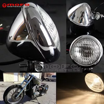 Motorcycle Headlight Emark Approved Vintage Head Lamp For Harley Chopper - 4.5in • $22.99