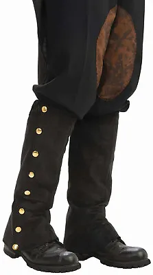 Black Suede Steampunk Boot Spats • $14.99