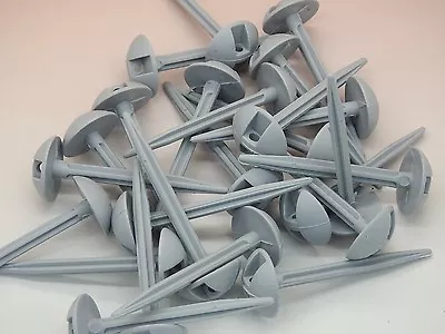 £7.49 • Buy 25 X Plastic Ground Sheet Pegs Strong Grey