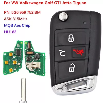 $38.85 • Buy For Volkswagen VW Jetta Tiguan Golf GTI Keyless Remote Key Fob 5G6 959 752 BM