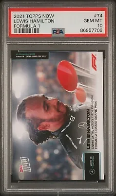 PSA 10 Lewis Hamilton Topps Now #74 'Qatar Grand Prix 2021'  F1/Formula 1 Card • £30