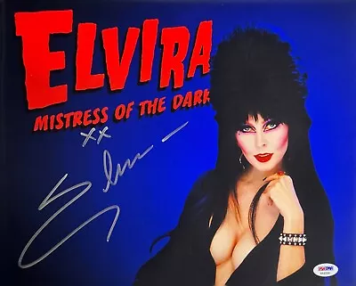 Elvira Signed Mistress Of The Dark 11x14 Photo PSA AA47690 • $74.96
