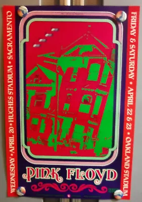 Pink FLoYd BGP22 BiLL Graham PreSentS HugheS & OakLand Stadium 1988 PoSter • $59.95