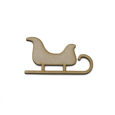 Wooden Santa Sleigh Shapes - MDF Craft Embellishments Christmas Xmas Decoration • £2.45