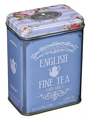 English Teas Floral Tea Tin Containing 125g Loose-Leaf Earl Grey TeaNew Englis • £9.07