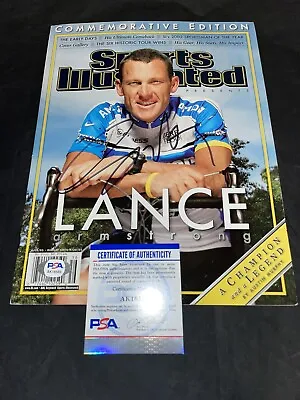 £201.91 • Buy Lance Armstrong Signed SI Sports Illustrated Full Magazine PSA/DNA #7