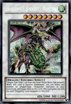 DRAGUNITY KNIGHT - BARCHA HA04-EN059 SECRET RARE UNL ED YuGiOh • £5.99