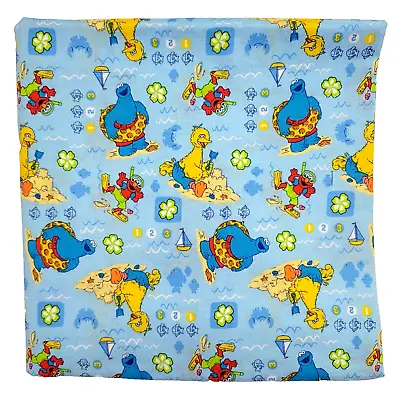 Sesame Street Muppets Beach Fabric Big Bird Elmo Cookie Monster Sand Castle 2 Yd • $24.99