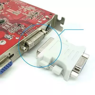 $2.74 • Buy 1* 15Pin VGA Female To 24+1 Pin DVI-D Male Adapter Laptop Converter For PC I9Q2
