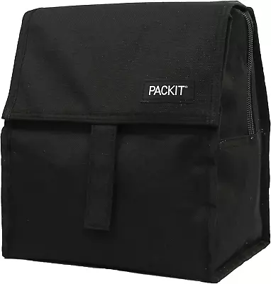 PackIt Freezable Lunch Bag With Zip Closure Black • $29.16