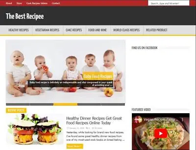 Make Money With Best Cooking Recipes Niche Blog Website Free Hosting (SSL) • $12