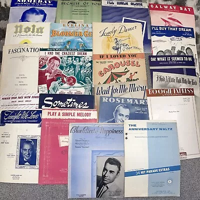 1940 - 1949 Sheet Music Lot Of 22 Single Double Booklet Music ~ GOOD 1940’s • $54.14