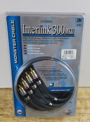 Monster Cable Interlink 300 MKII 2M 6.6 FT Audio Cable - New! • $16.85