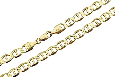 10k Solid Yellow Gold Mariner Link Chain 2mm-6mm Men's Women Necklace 7 - 26  • $730.71