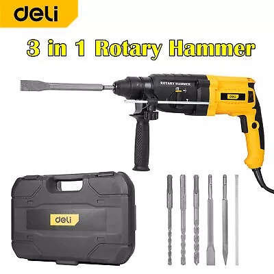 $95.99 • Buy DELI 3 Mode Rotary Hammer Drill SDS Plus Brick Concrete Demolition Jackhammer