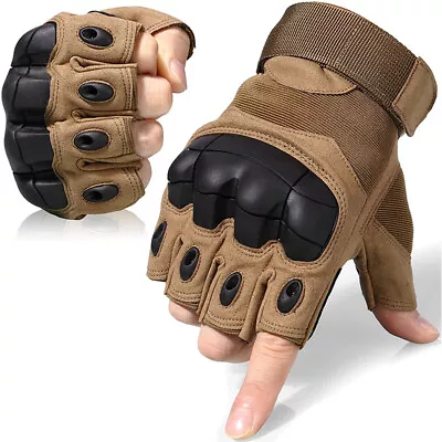 Fingerless Half-Finger Tactical Gloves Motorcycle Driving Gloves Riding Gloves • $14.99