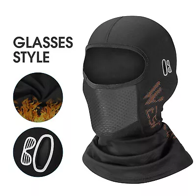 WEST BIKING Winter Cycling Cap Face Mask Motorcycle Skiing Sports Headgear Black • $10.51