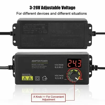 3V-36V Voltage Variable Adjustable AC/DC Power Supply Adapter With LED-Display • $18.96