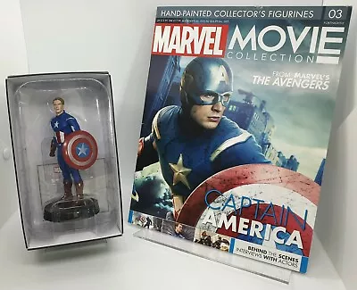 #03 CAPTAIN AMERICA Eaglemoss Marvel Movie Figurine Collection • £8.99