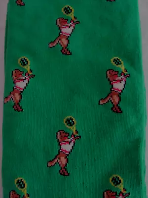 J.Crew Lightweight Critter Dress Socks-Dogs Playing Tennis-Men's One Size-NWT • $15.19