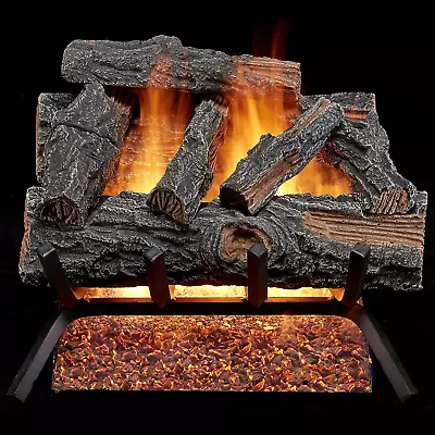 MO18HVL Natural Gas Vented Fireplace Logs Set With Match Light 45000 BTU Heats • $241.99