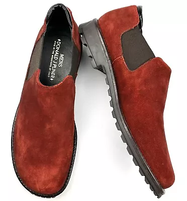 Donald J Pliner Shoes Mens 11 Usie Slip On Loafers Red Suede Made In Italy • $69