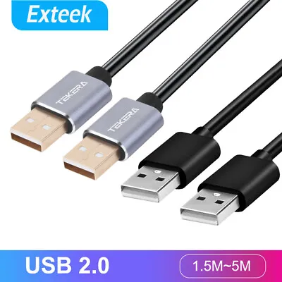$8.95 • Buy USB 2.0 Data Type-A Male To Male Extension Cable Connection Cord Lead 1M 2M 3M