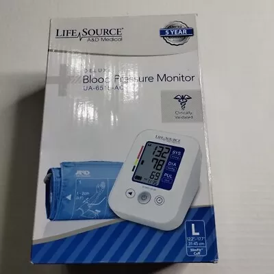 A&D Medical Life Source UA-651L-AC Deluxe Blood Pressure Monitor Large Cuff -NEW • $15.50