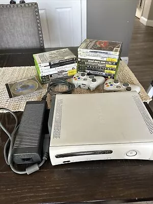 Original Microsoft Xbox 360 Pro System Bundle 60GB HDMI White Console W/ Games • $79.99