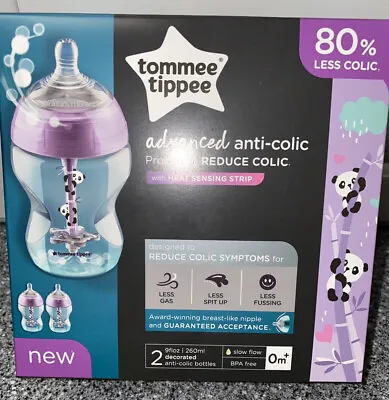 2 Pack Tommee Tippee Closer To Nature Baby Bottles 9 Oz. 4 Bottles New • $22.95