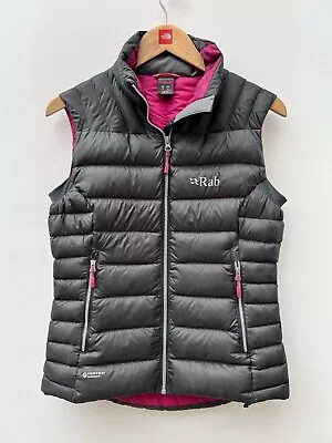 RAB Women's Electron Vest Gilet Jacket Goose Down Grey  Quantum Pro Size UK 10 • £77.99