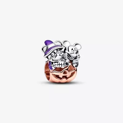 Walt Disney Mickey Minnie Mouse Halloween Pumpkin Charm 925 Pandora X • £2.95