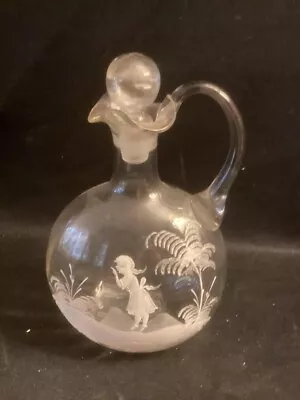 **reduced** Antique Mary Gregory Decanter With Stopper • $90