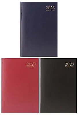 £2.99 • Buy 2023 Diary A5 Week To View Hardback Casebound Back Cover Organiser Desk Planner