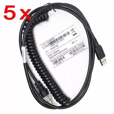 5x 9FT Coiled USB Cable For Honeywell Metrologic MS7120 MS9540 MS9520 Reader • $69.99