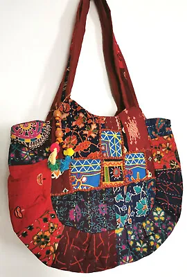 £13.95 • Buy Patchwork Shoulder Shopper Handbag Bag Colourful Hippy Boho Zip Indian Ethnic 