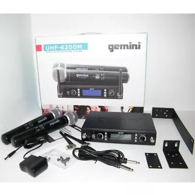 GEMINI UHF-6200M Dual Handheld Microphone Wireless System • $199.99