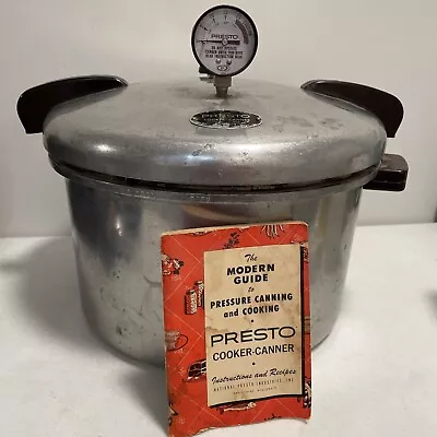 Presto Pressure Cooker 16 QT Canner 7-B With Regulator Vintage Manual • $52.99