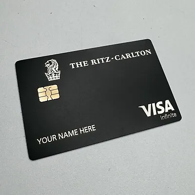 Ritz Carlton Hotel CUSTOM Metal Credit Card Royal Visa - FAST USA PRIORITY • $200