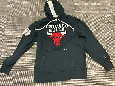 Vintage Adidas Chicago Bulls Hoodie Sweatshirt Adult Medium Black Mens • $17