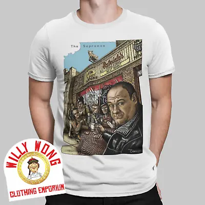 Sopranos T-Shirt TV Satriale's Mafia Gangster Retro NY Tony Gang Butchers Gift • £6.99