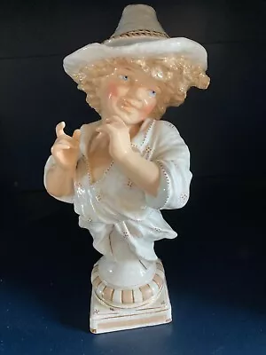 Gebr. Heubach 9  Tall Piano Bust Figurine Made In Germany Late 19C Glossy EUC • $65
